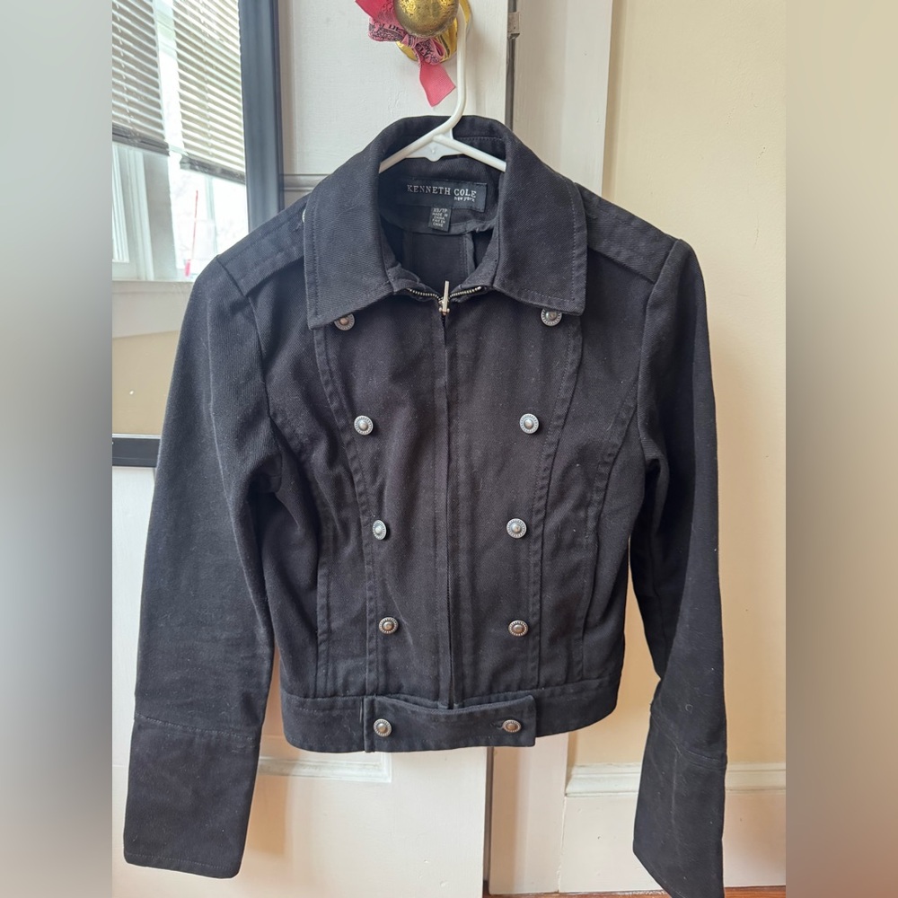 Kenneth Cole Classy Black Jean Jacket